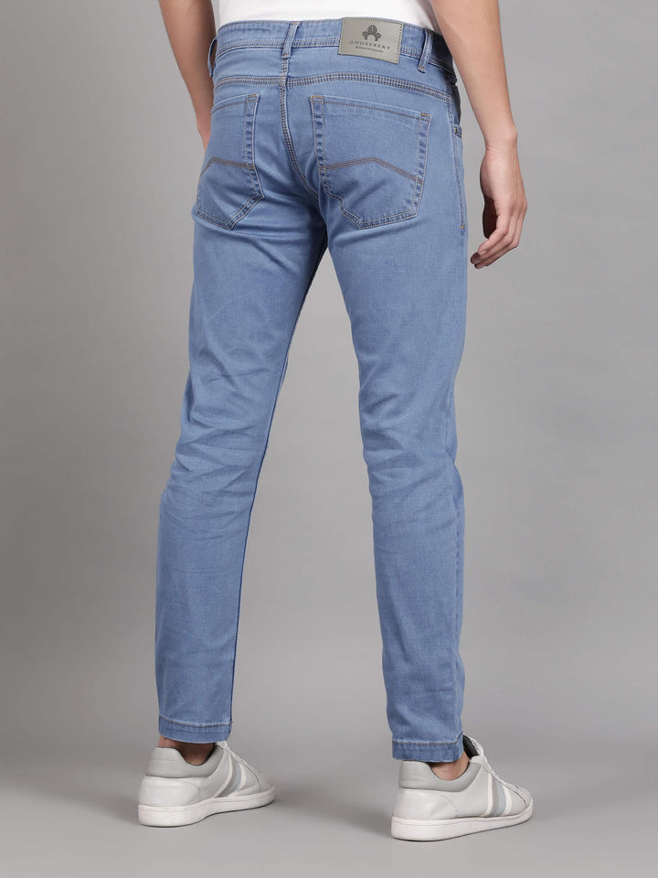 Light Blue Clean Look Denim Jeans For Men – G O O S E B E R Y®