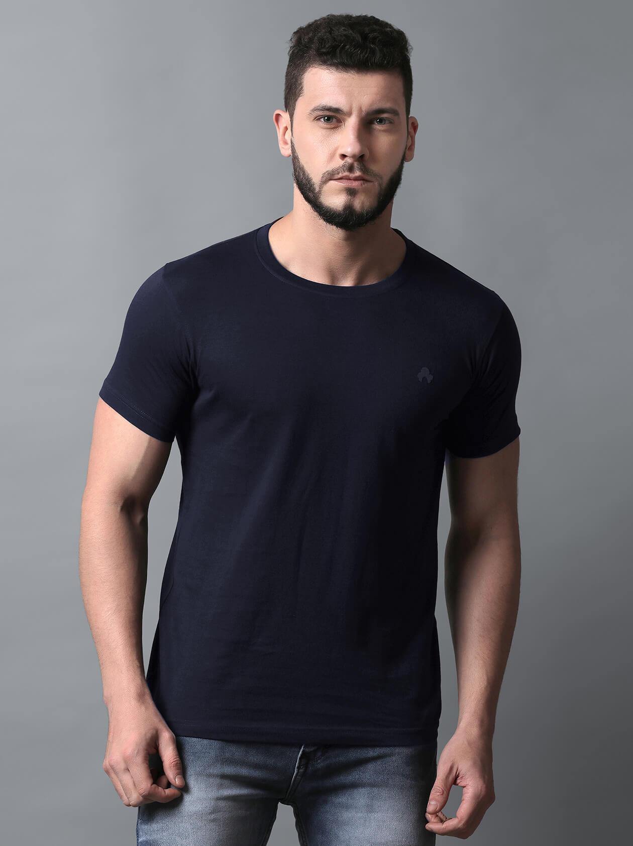 Plain Navy Blue Mens T-Shirt – G O O S E B E R Y®