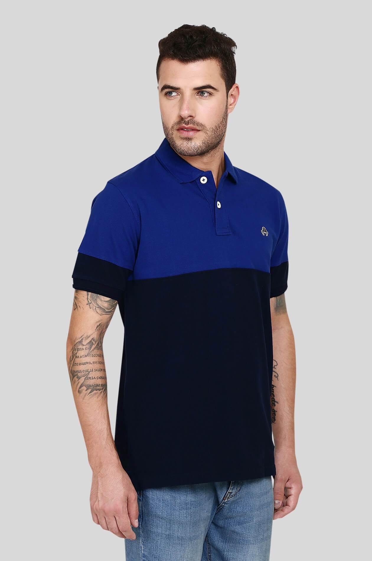 Blue Polo Collar T-Shirt for Men – G O O S E B E R Y®